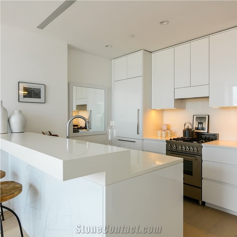 Artificial Pure White Quartz Slabs