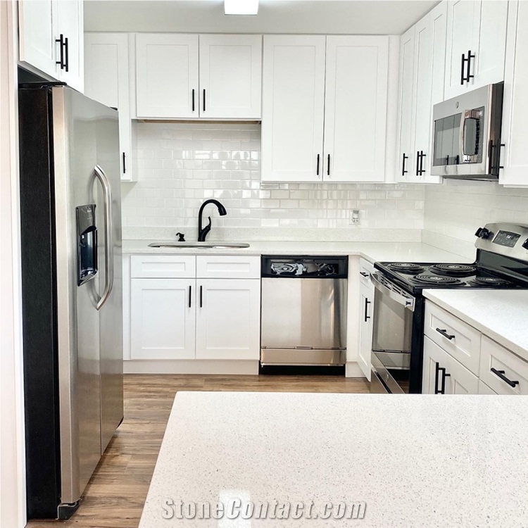 Artificial Sparkling White Quartz Countertop
