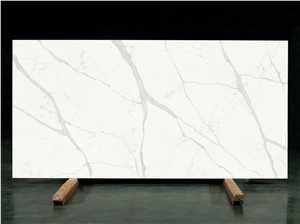 Artificial White Calacatta Quartz Slab