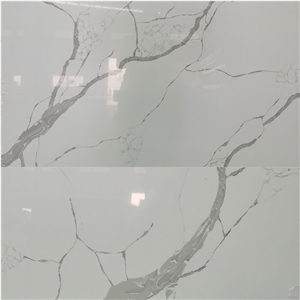 Artificial White Carrara Quartz Slab