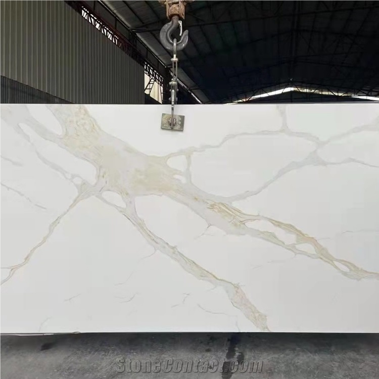 Artificial White Carrara Quartz Slab