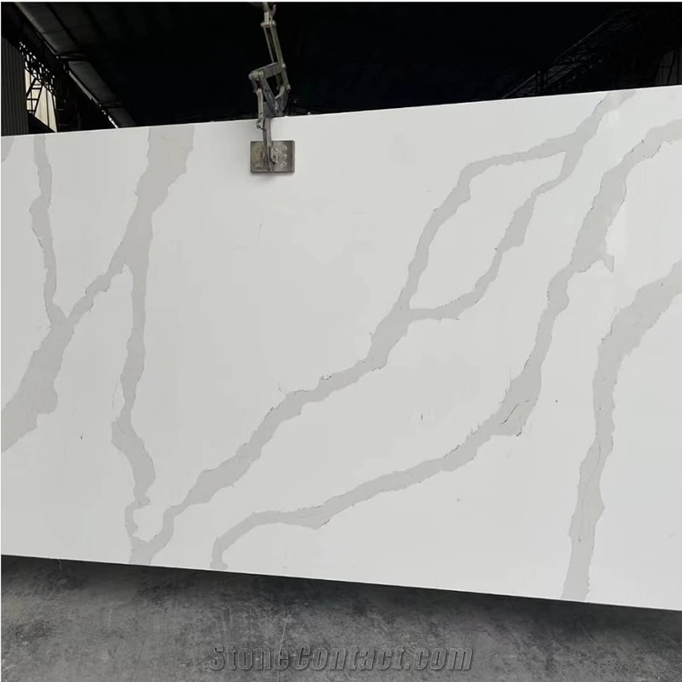 Artificial White Carrara Quartz Slab