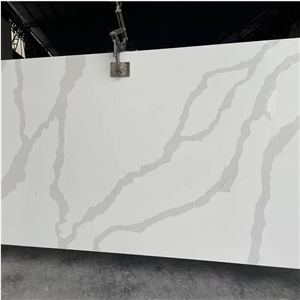 Artificial White Carrara Quartz Slab
