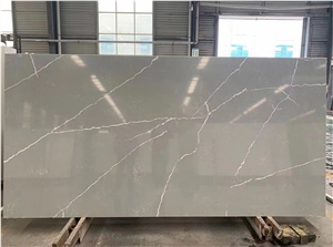 Artificial White Carrara Quartz Slab