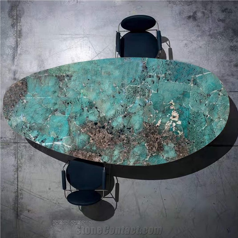 Natural Amazon Green Quartzite Stone Tables