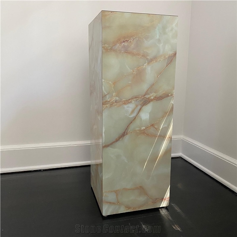 Natural Green Onyx Plinth Decorative Furnitures
