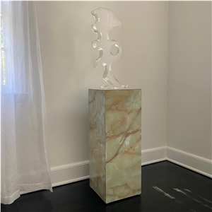 Natural Green Onyx Plinth Decorative Furnitures
