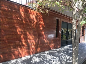 YDSTONE New Product Red Travertine Slabs For Project