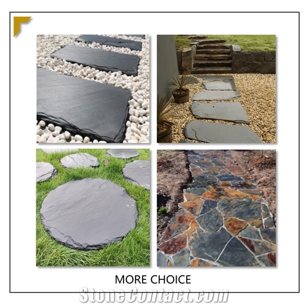 Natural Slate Stepping Stones Random Paver Garden Step Stone