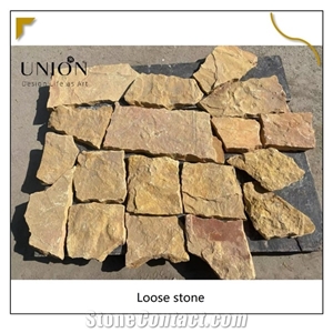 UNION DECO Limestone Stone Veneer Yellow Loose Ledge Stone