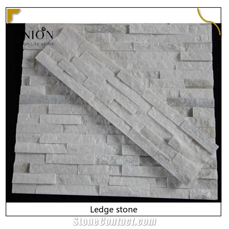 UNION DECO Pure White Quartzite Stone Wall Cladding Panels