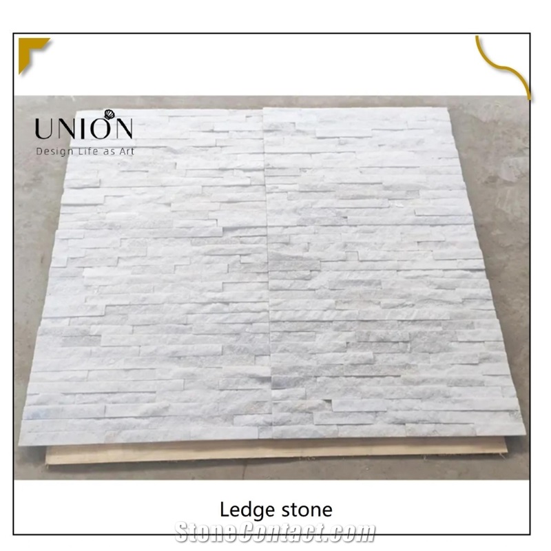 UNION DECO Pure White Quartzite Stone Wall Cladding Panels