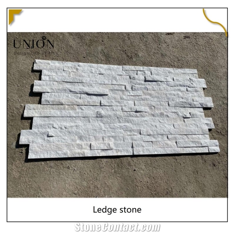 UNION DECO Pure White Quartzite Stone Wall Cladding Panels