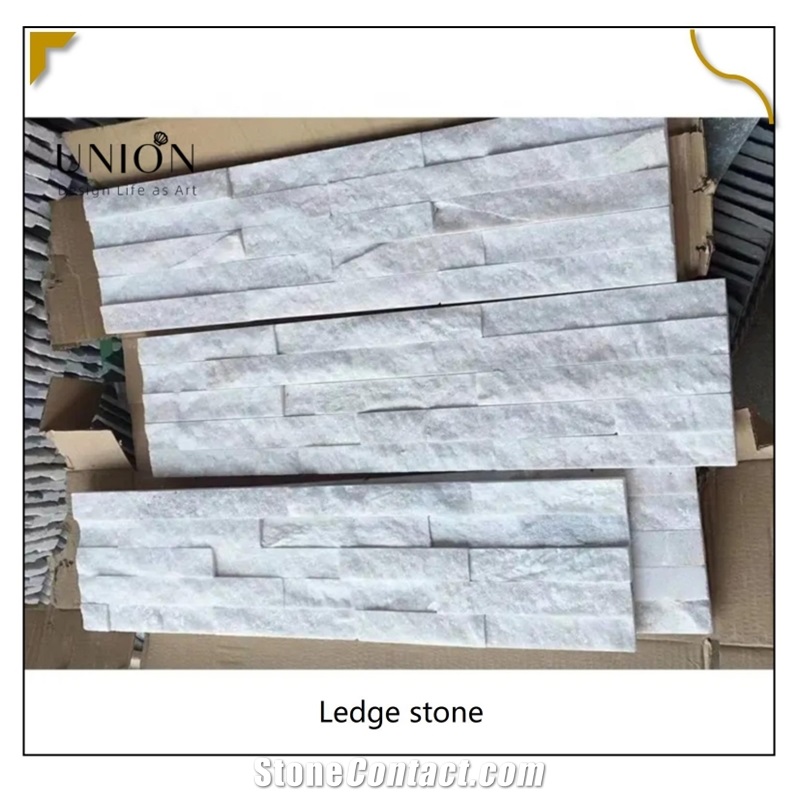 UNION DECO White Quartzite Culture Stone Panel Wall Cladding