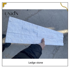 UNION DECO White Quartzite Culture Stone Panel Wall Cladding