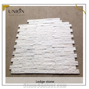 White Culture Stone Natural Split Veneer Stacked Stone Panel