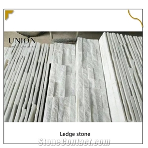 White Culture Stone Natural Split Veneer Stacked Stone Panel