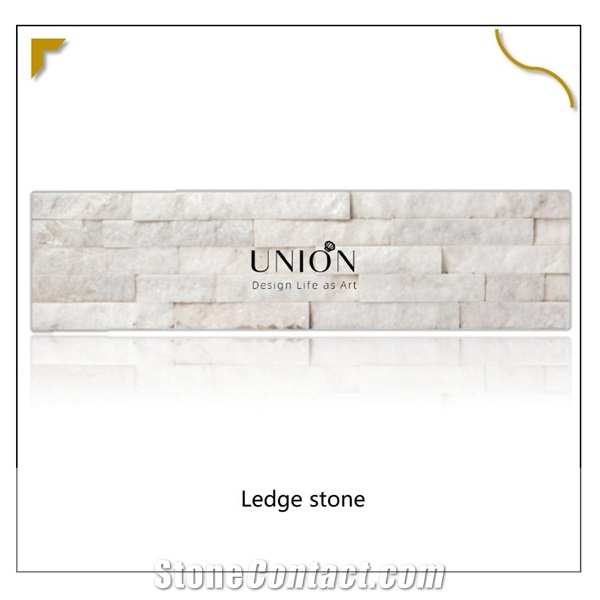 White Culture Stone Natural Split Veneer Stacked Stone Panel
