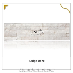White Culture Stone Natural Split Veneer Stacked Stone Panel