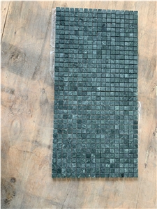 0.65" X 0.65" Green Marble Mosaic Sheet Wall