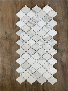 3" X 3" Marble Arabesque Mosaic Wall Tile