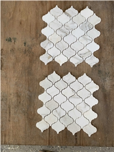 3" X 3" Marble Arabesque Mosaic Wall Tile