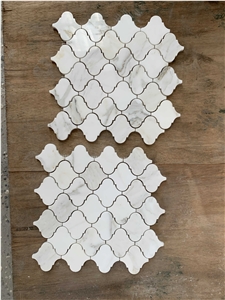 3" X 3" Marble Arabesque Mosaic Wall Tile