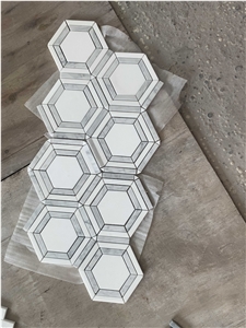 Bianco Marble Honeycomb Mosaic Wall Tile