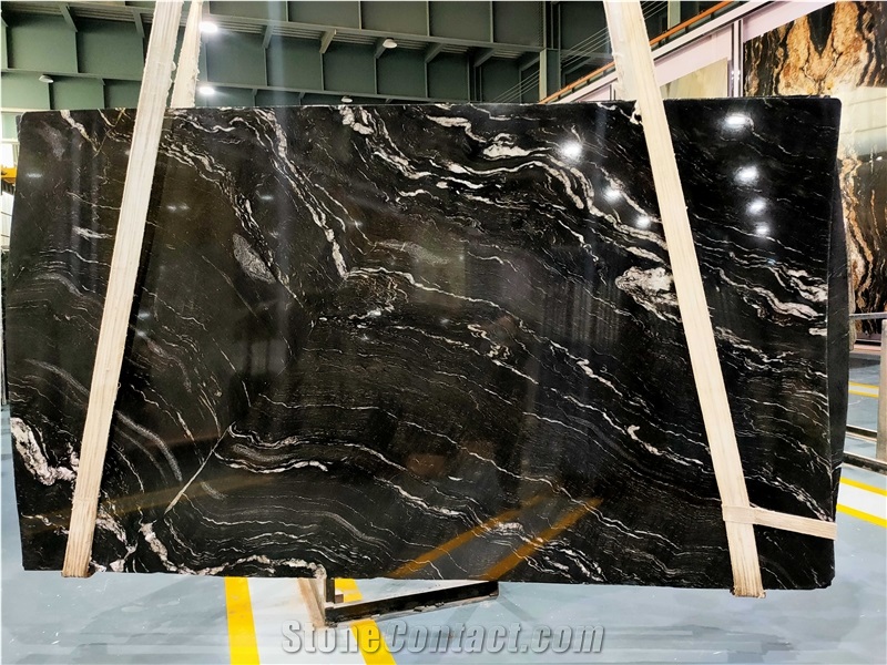 Brazil Cosmic Black Granite Slabs For Kitchen &Wall Tile