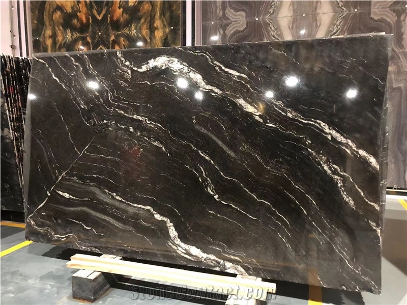 Brazil Cosmic Black Granite Slabs For Kitchen &Wall Tile