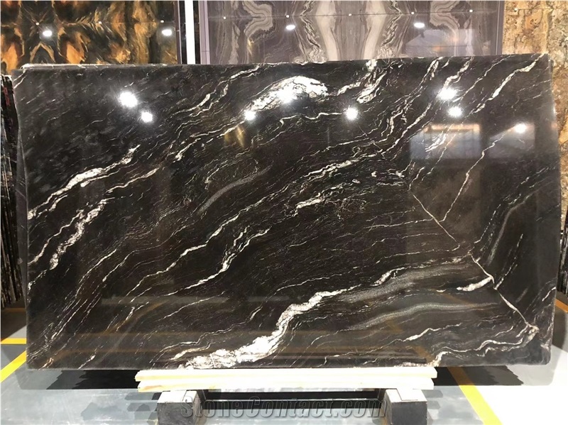 Brazil Cosmic Black Granite Slabs For Kitchen &Wall Tile