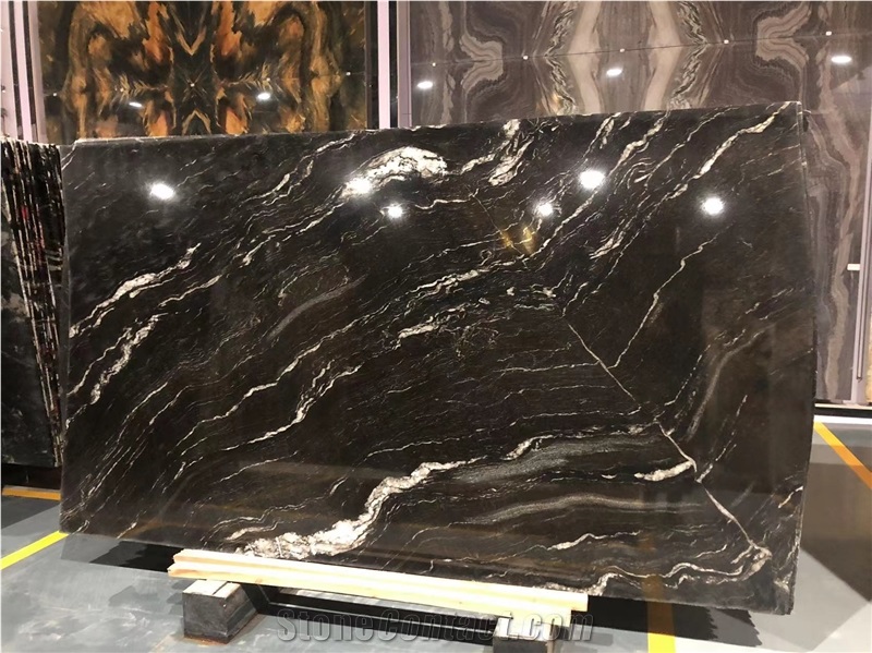 Brazil Cosmic Black Granite Slabs For Kitchen &Wall Tile
