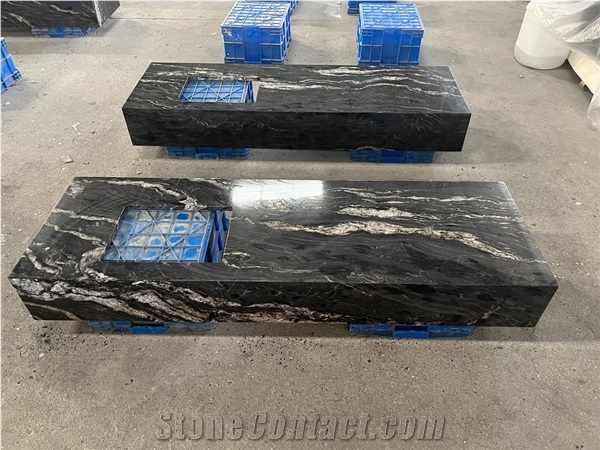 Cosmic Black Granite Countertop