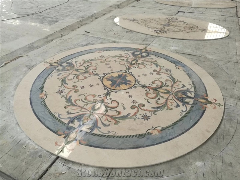 Customized Marble Floor Round Medallion Pattern Design