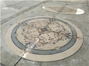 Customized Marble Floor Round Medallion Pattern Design