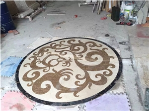 Customized Marble Floor Round Medallion Pattern Design