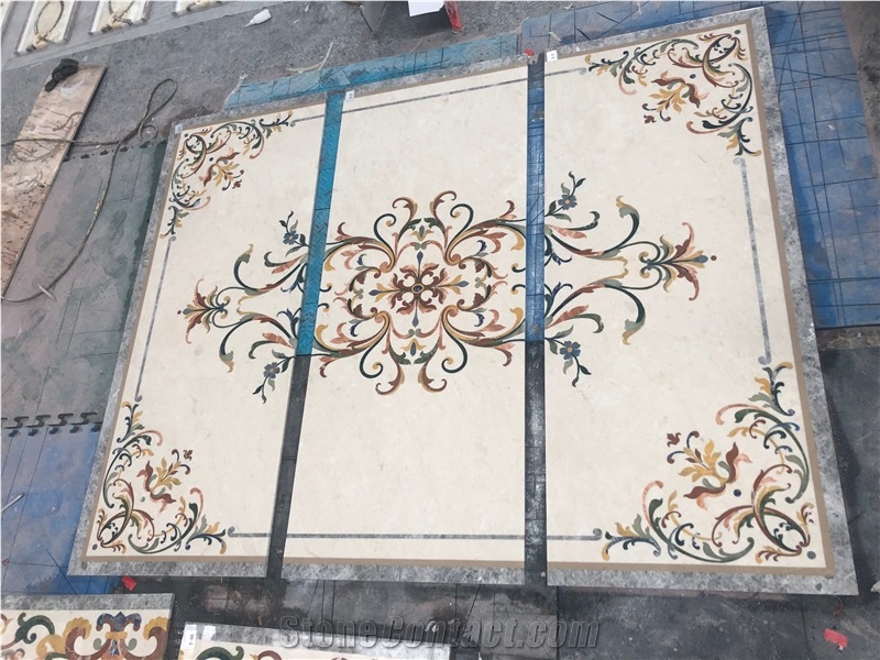 Customized Waterjet Marble Medallion Pattern Design