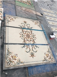 Customized Waterjet Marble Medallion Pattern Design