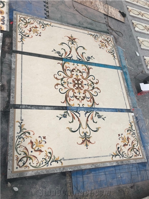Customized Waterjet Marble Medallion Pattern Design