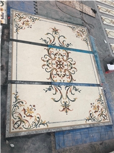 Customized Waterjet Marble Medallion Pattern Design