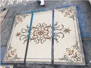 Customized Waterjet Marble Medallion Pattern Design