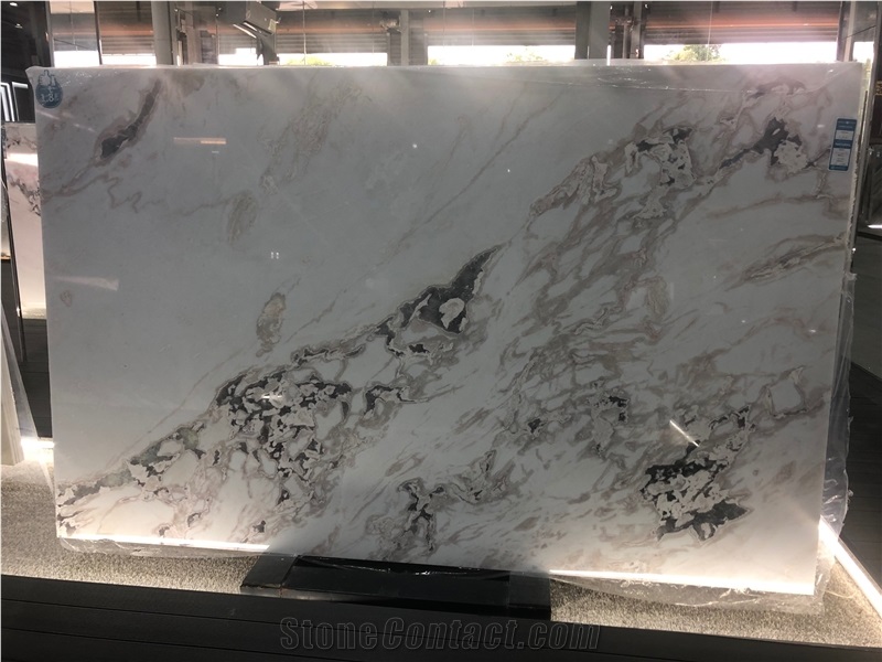 Dover White Marble- Bianco Picasso Marble Slabs