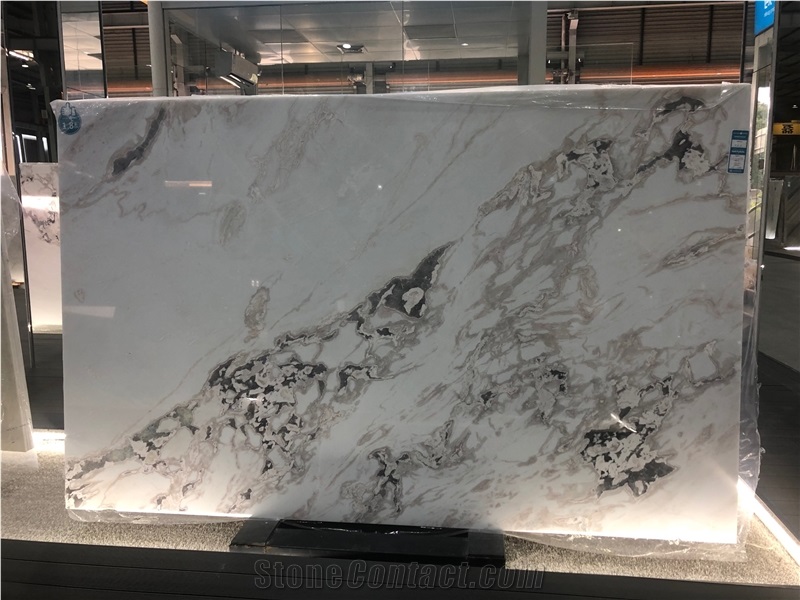 Dover White Marble- Bianco Picasso Marble Slabs