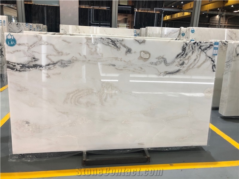 Dover White Marble- Bianco Picasso Marble Slabs