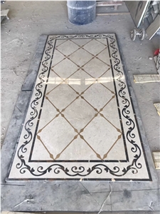 Marble Waterjet Medallions Pattern For Hotel Lobby