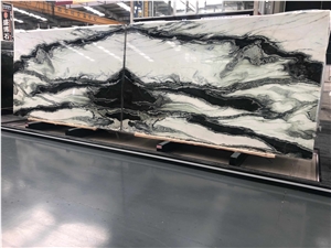 Panda White Marble Bookmatched Slabs For Wall&Tiles Panda White Marble Bookmatched Slabs For Wall&Tiles