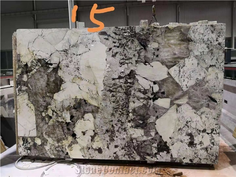 Patagonia Quartzite Slabs, Brazil Crystal White Quartzite