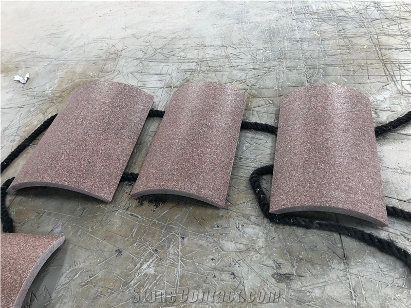 Ruby Red Granite Column Panels