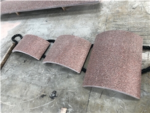 Ruby Red Granite Column Panels