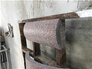 Ruby Red Granite Column Panels